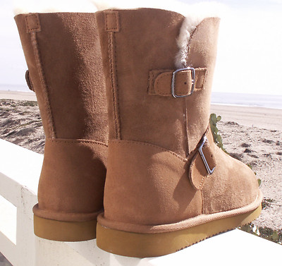 Pre-owned Martini Original  Australian Sheepskin Cozy Boot Ladies Size 8 In Tan