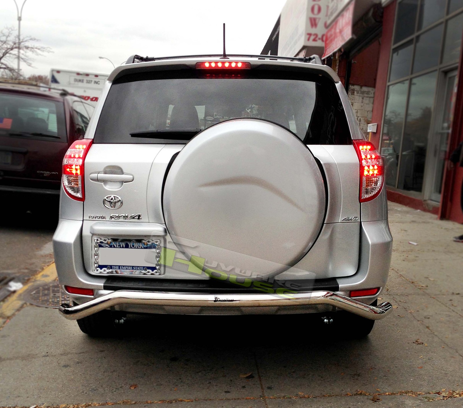 Rear bumper guard for toyota rav4