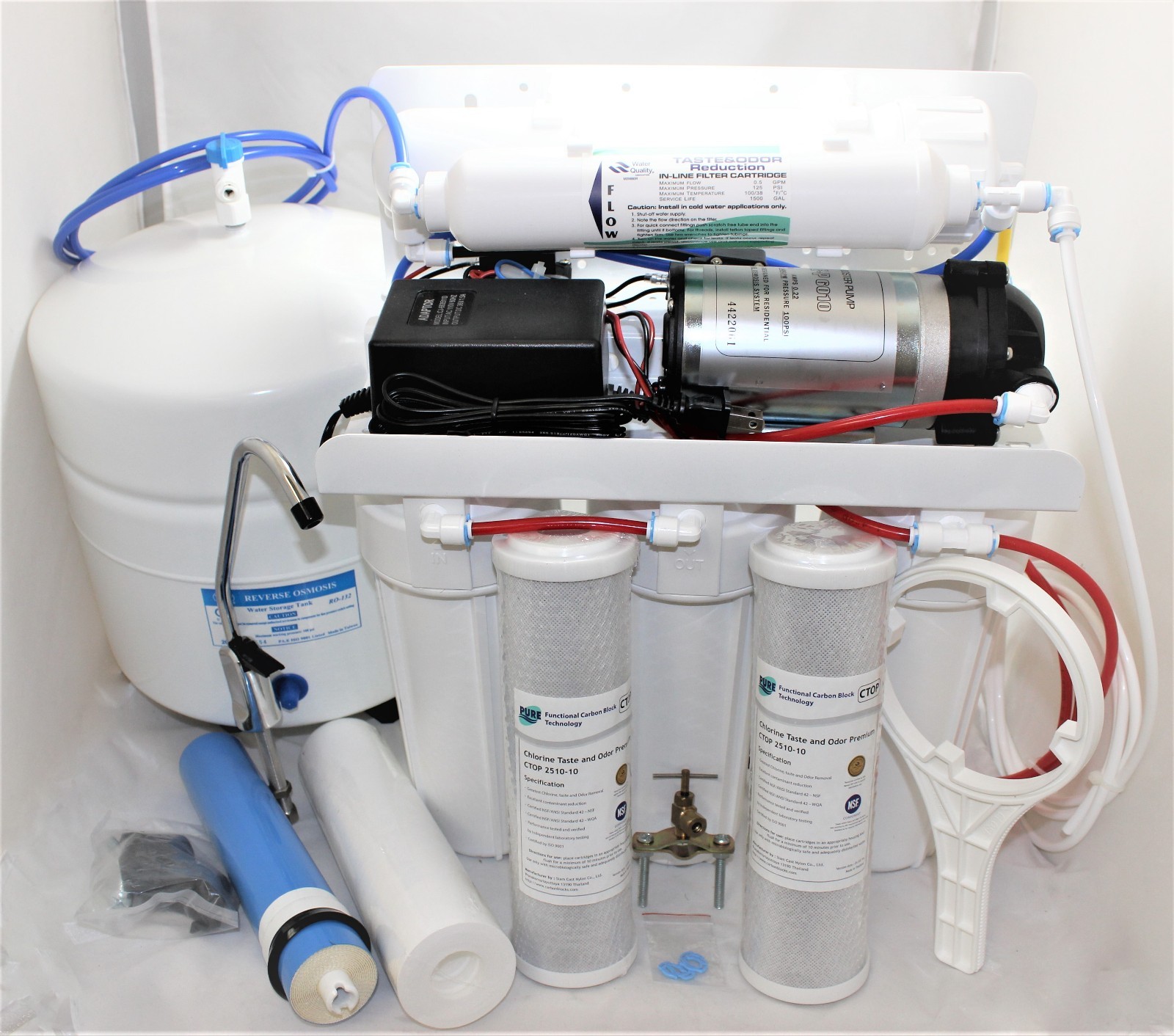 5 Stage Reverse Osmosis System 100 GPD with Booster Pump eBay