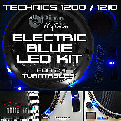 TECHNICS 1200 1210 COMPLETE ELECTRIC BLUE LED KITS X 2