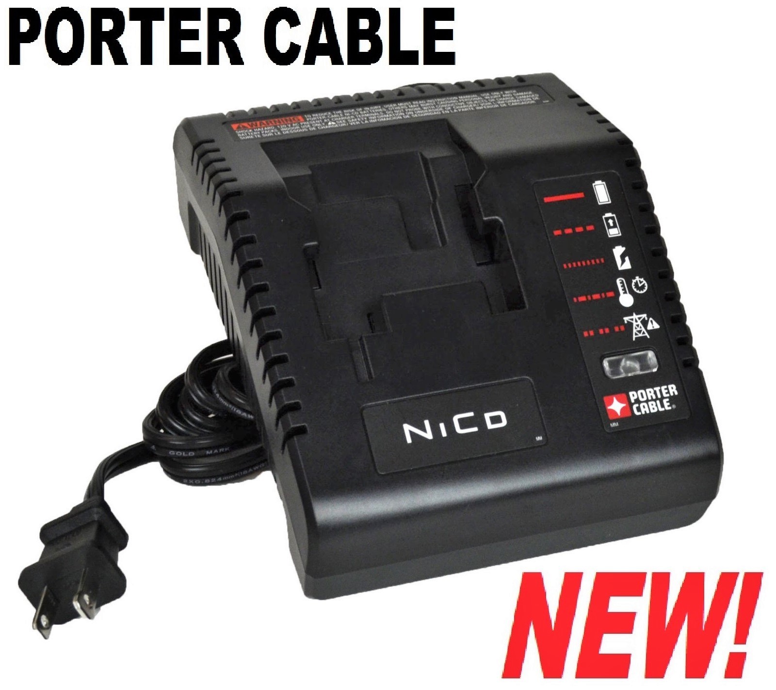 NEW PorterCable PCMVC 9.6V 18V MultiVolt NiCD Battery Charger