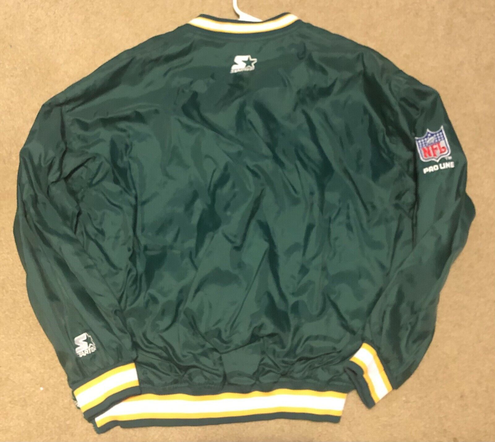 Green Bay Packers Pullover Starter NFL Pro Line Authentic Jacket Men's XL