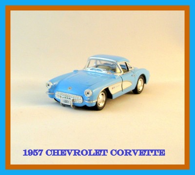 1957 CHEVROLET CORVETTE, KINSMART DIECAST CAR COLLECTOR'S MODEL 1/34 ,RARE, NEW