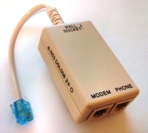 Adsl 2 inline filter splitter