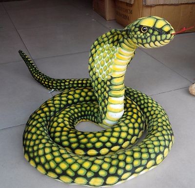 110in.Stuffed Animals Emulational Anaconda Green Snake King Cobra soft Toys