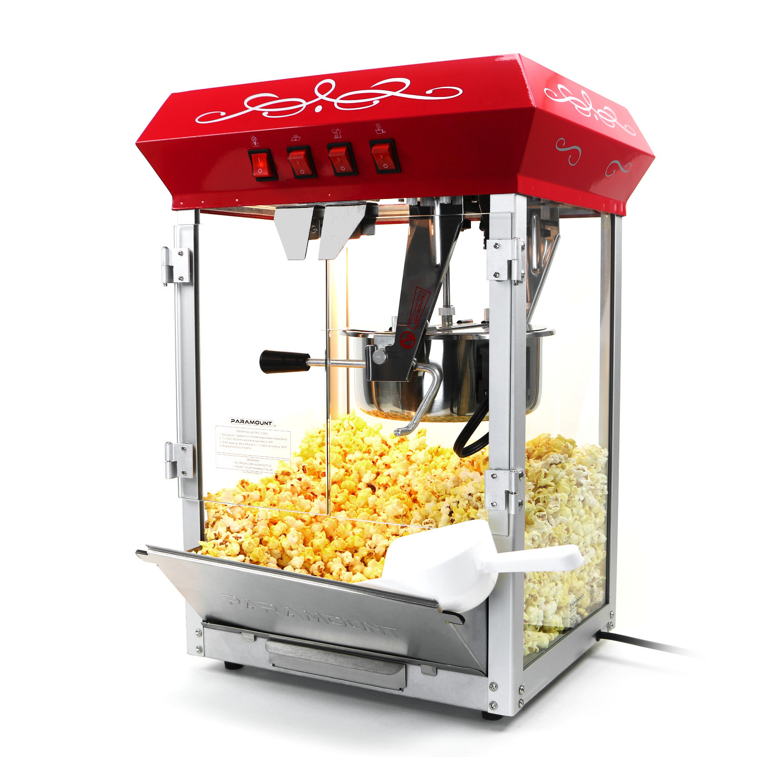 Paramount 8oz Popcorn Maker Machine New Upgraded 8 oz Hot Oil Popper
