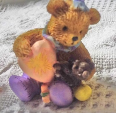 2 Miniature Baby Bears With Toys