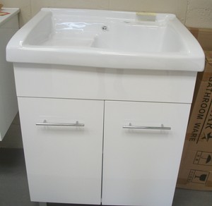 Brand-NEW-Laundry-Tub-Ceramic-China-Top-700mm-Vanity-Soft-close-with ...