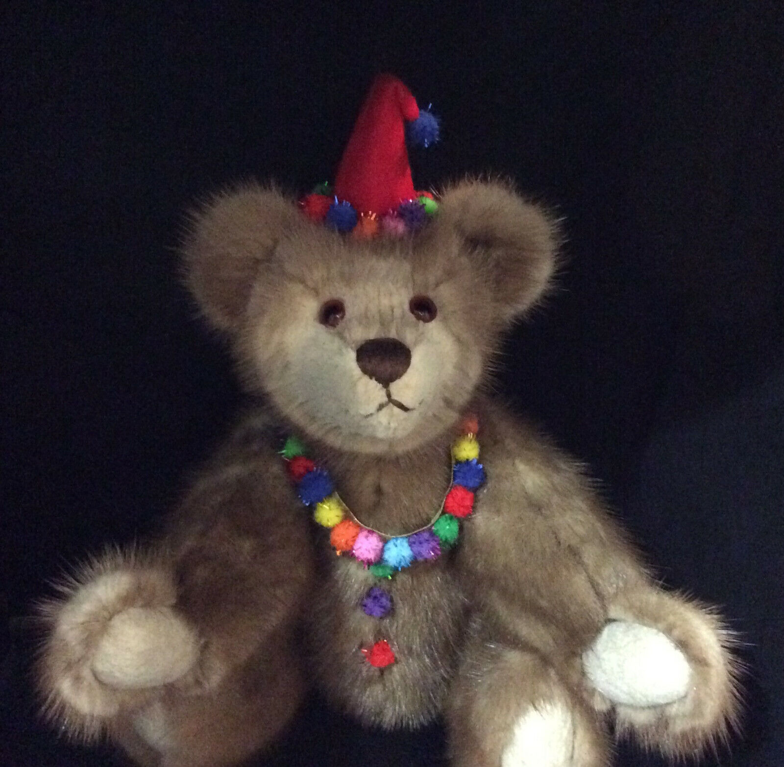 Real Fur Teddy Bear- Handmade, fully jointed and glass eyes