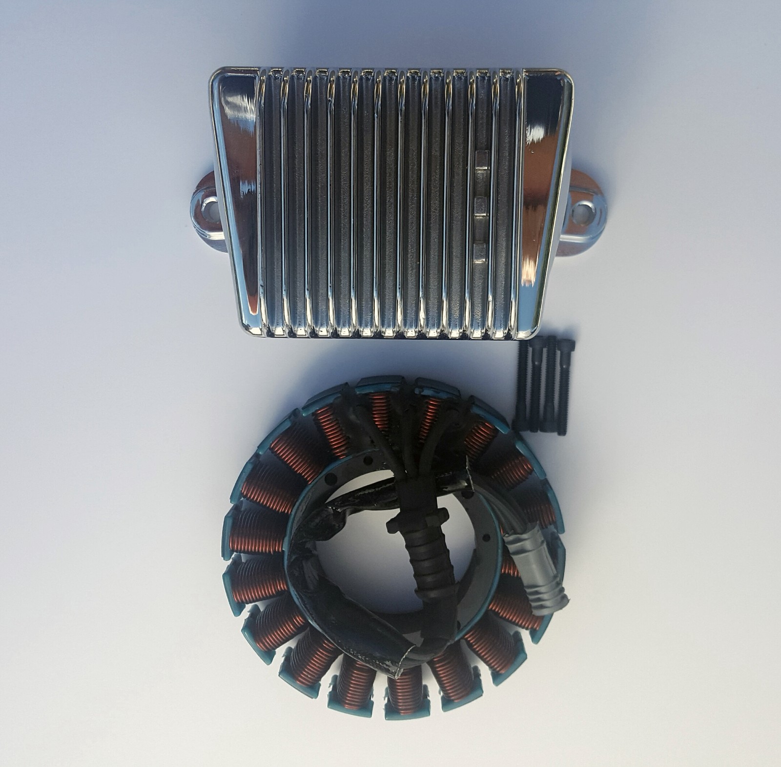 HARLEY DAVIDSON STATOR & CHROME VOLTAGE REGULATOR 200608 TOURING