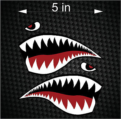Warhawk Sticker Decal Vinyl Flying Tiger Shark Teeth Fighter 12/" X 6/" War Hawk
