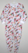 girls size 3T thick white BLANKET SLEEPER CHRISTMAS STOCKINGS WONDER KIDS sleep