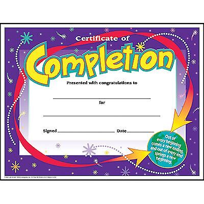 UPC 078628029635 product image for 30 X Certificate Of Completion Reward/award Certificates - Printer Compatible | upcitemdb.com