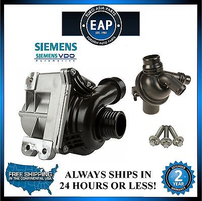 For 2011-2012 740i 740Li Siemens VDO Water Pump w/ Bolt Set And Thermostat New