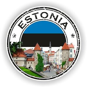 Estonie cachet sceau Autocollant Décalque Pour Voiture Camion Ordinateur Portable Tablette porte du réfrigérateur