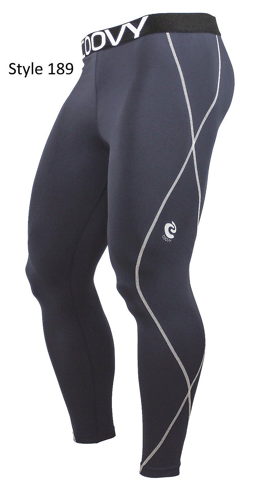 Type & Color:189 Dark Blue Long Tights:Mens COOVY Compression Under Base Layer Sports Armour Short Tights Running pants