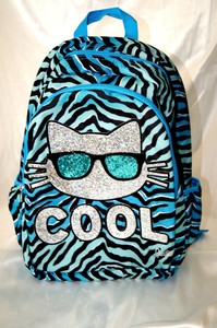 JUSTICE-GIRLS-SCHOOL-BACKPACK-GLITTER-COOL-CAT-DANCE-GYM-BAG ...