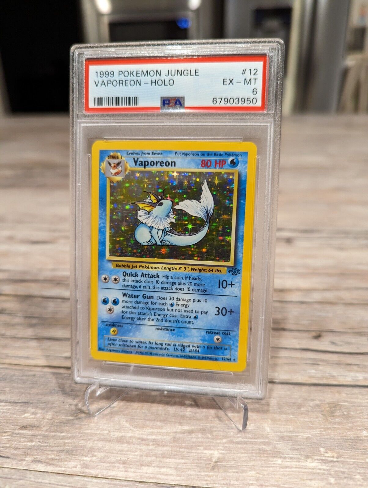 Vaporeon 12/64 - Holo 1999 Pokemon Card Jungle Set WoTC English ...