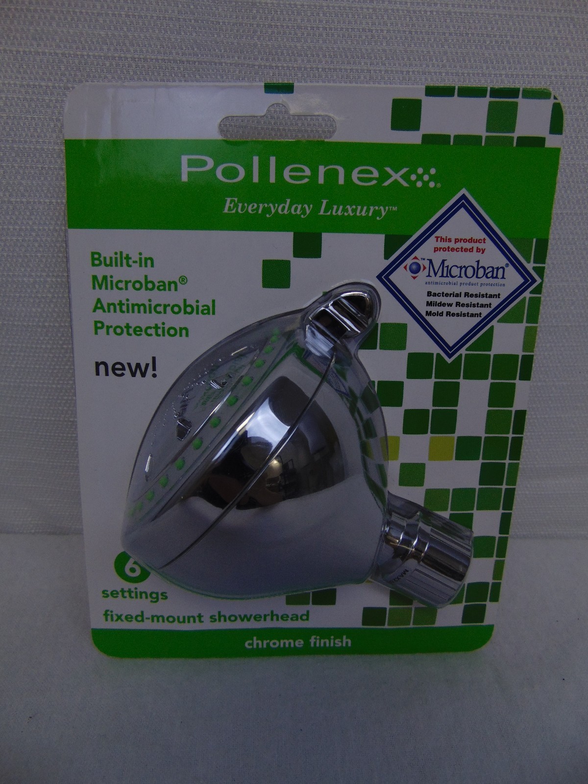 UPC 074108138569 product image for Conair Pcwm6 Pollenex Multi-setting Fixed-mount Microban Showerhead Chrome 2141 | upcitemdb.com