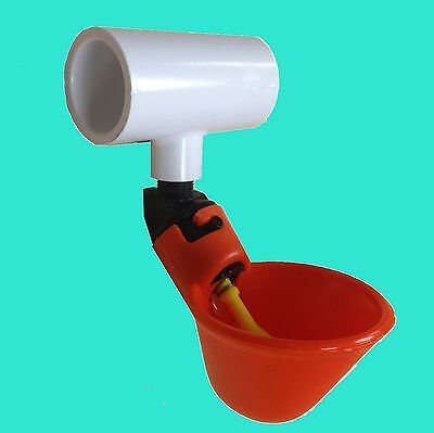 6 Poultry Water Drinking Cups + Tees ...