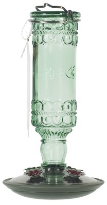 Perky-Pet Green Antique Bottle 10-Ounce Glass Hummingbird ...