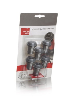 6-PACK VACU VIN VACUUM WINE RUBBER STOPPERS ...