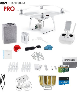 UPC 643989110010 product image for Dji Phantom 4 Pro Quadcopter Drone With 1-inch 20mp 4k Camera Kit + Sandisk + + | upcitemdb.com
