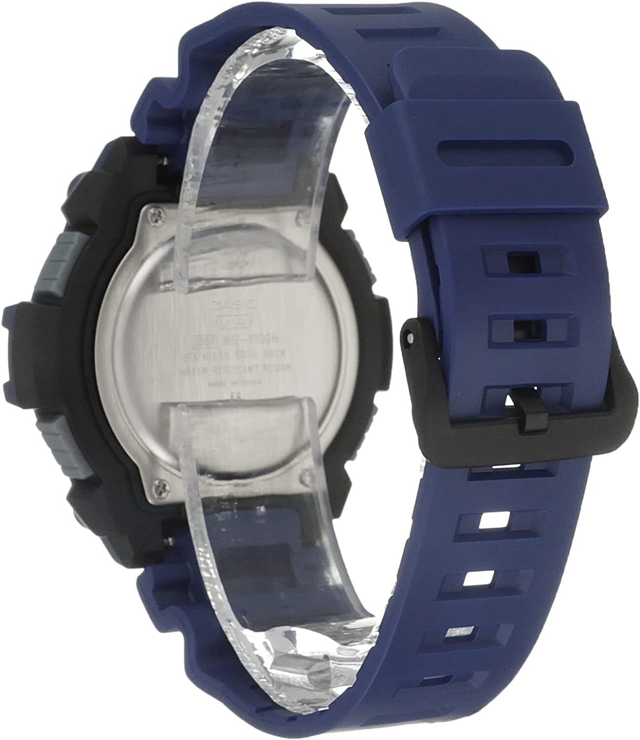 Casio Men's Digital Blue Resin Black Dial Round Wrist Watch WS-1300H-2AVCF