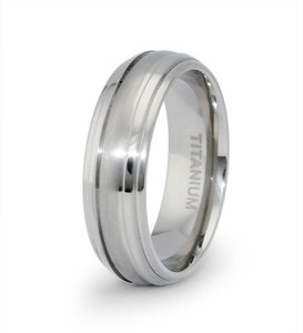 Mens-Titanium-Classic-Dome-Wedding-Band-Ring