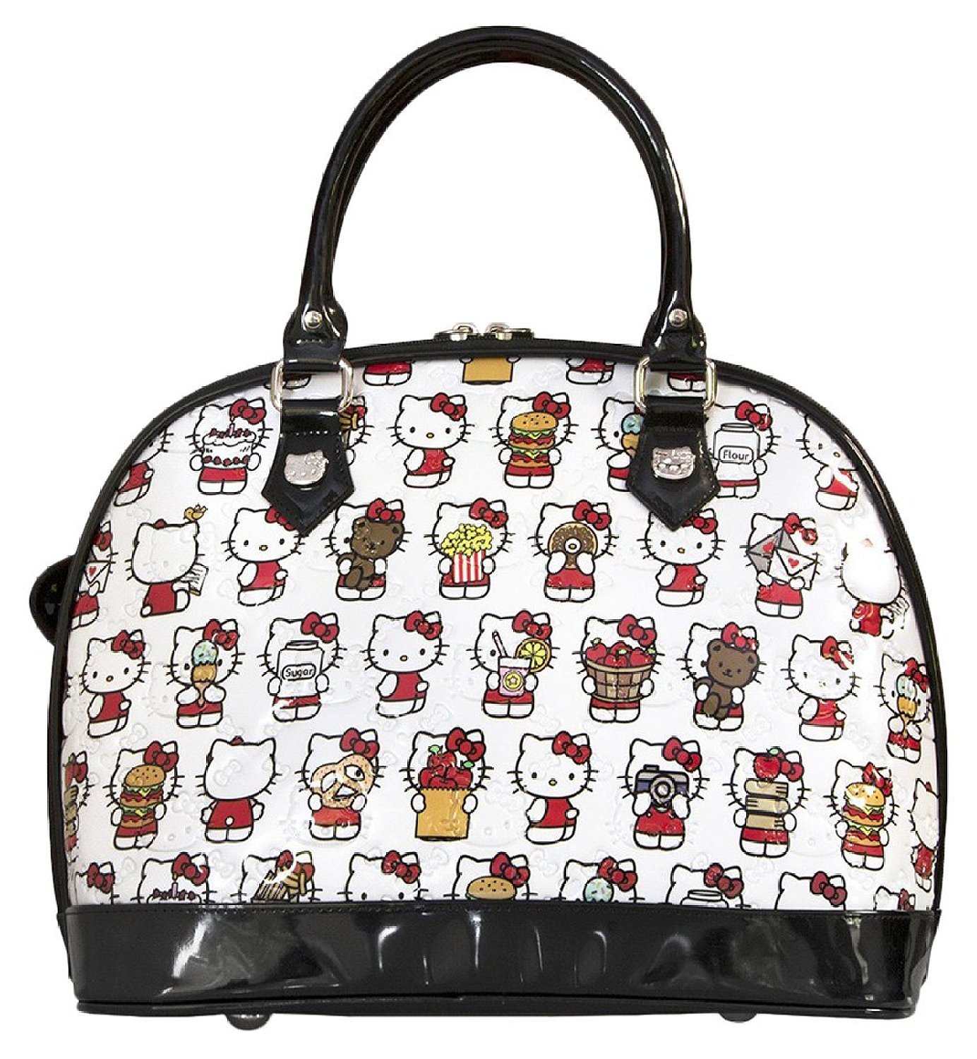 UPC 671803208285 product image for Loungefly's Hello Kitty Multi Kitty Patent Embossed Mini Dome Bag | upcitemdb.com