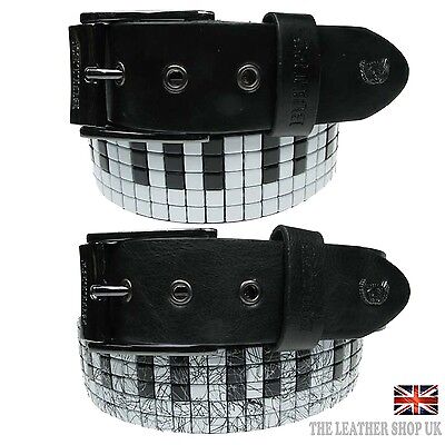 40mm Best Stylish Piano Design Studded Removable Buckle Mens Womens Belt
