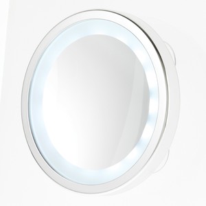 LED Illuminated Bathroom Shower Magnifying Make Up Shaving Suction Cup Mirror  eBay