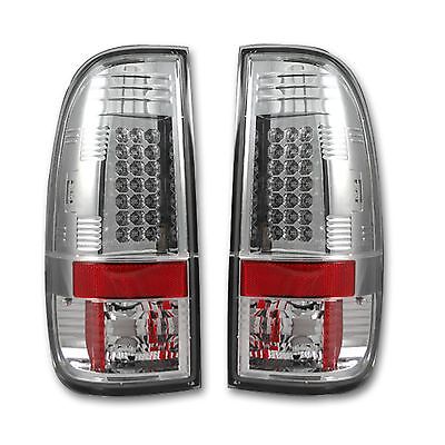 RECON 264176CL Ford SuperDuty F-250/350/450/550 08-16 Clear-Red Tail Lights LED