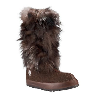 Pre-owned Zdar Nikita Silver Fox Fur Boots Us Size 6, 7 & 10 Available- Brand