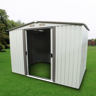 Outdoor Storage Shed Steel Garden Utility Tool Backyard 