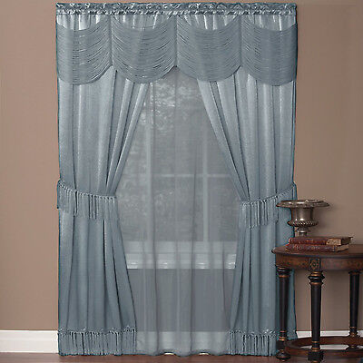 Curtains Ideas austrian valances curtains : HALLEY CURTAINS, SHEER AND AUSTRIAN VALANCE COMPLETE WINDOW SET