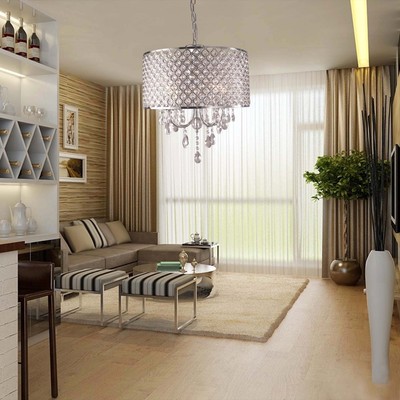 Modern 4 Light Crystal Chandelier Pendant Lighting ...