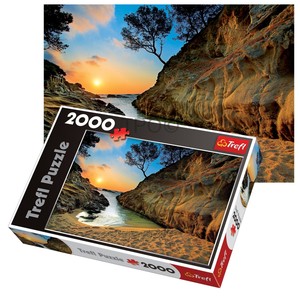 2000 piece jigsaw puzzle puzzles trefl brava sunrise costa spain floor adult