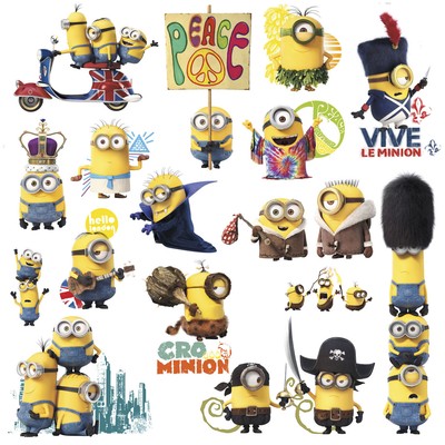 MINIONS MOVIE 16 BiG Wall Decals Despicable ...