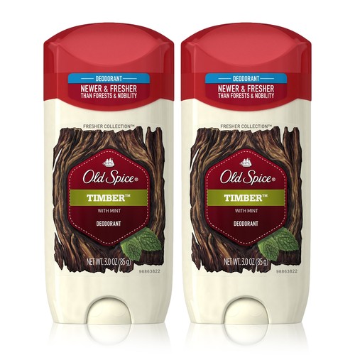 Old Spice Fresher Timber Deodorant 3 oz Each NEW