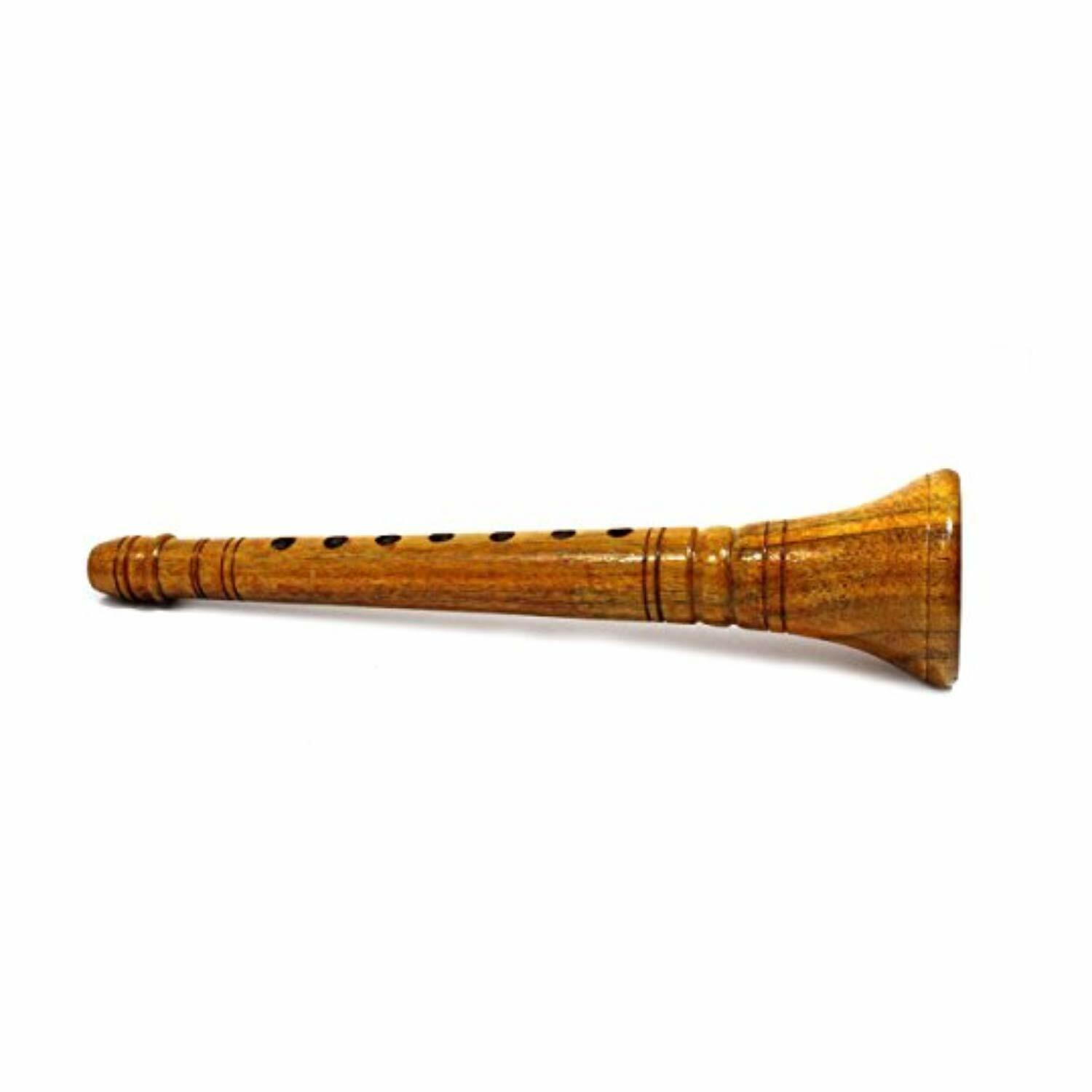 Handmade Miniature Musical Instruments Wooden Shehnai for Kids (Brown, H-0 x L-2