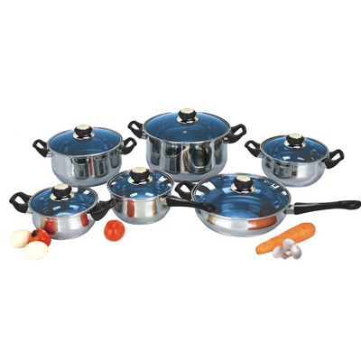 18/10 STAINLESS STEEL Gourmet Chef 12-piece Covered ...