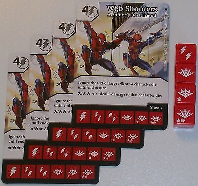  4X WEB SHOOTERS: A SPIDER'S BEST FRIEND 72 The Amazing Spider-Man Dice (Best Spiderman Web Shooter)