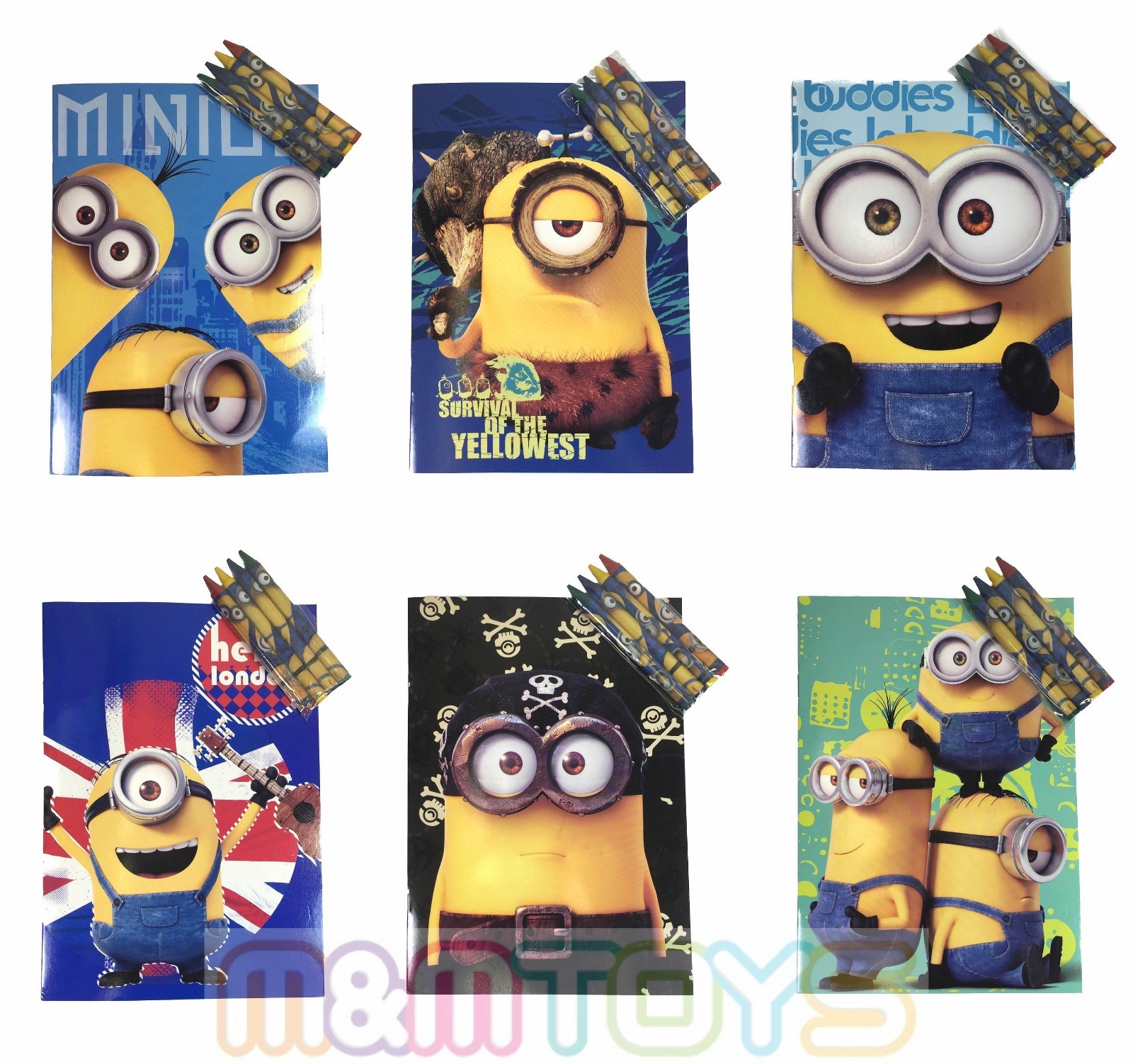 New Minions Coloring Book with Crayon Party Favors Activity Book for