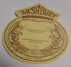 washburn serial finest worlds hole label sound usa number custom model