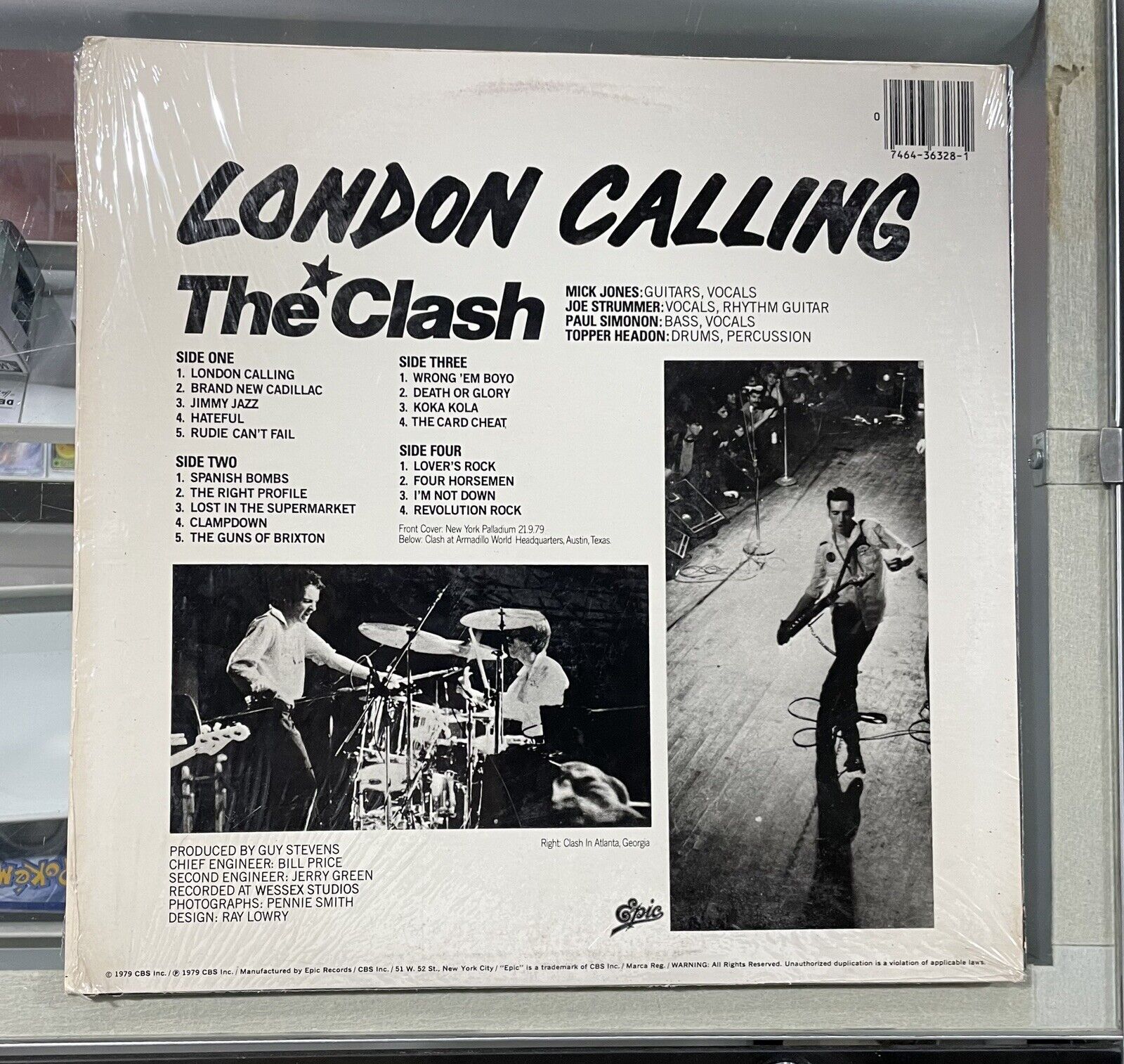 The Clash London Calling Vinyl Record First US Pressing E2 36328 VG++ 1980