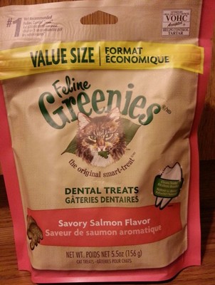 (19) Feline Greenies Dental Treats Savory Salmon ...