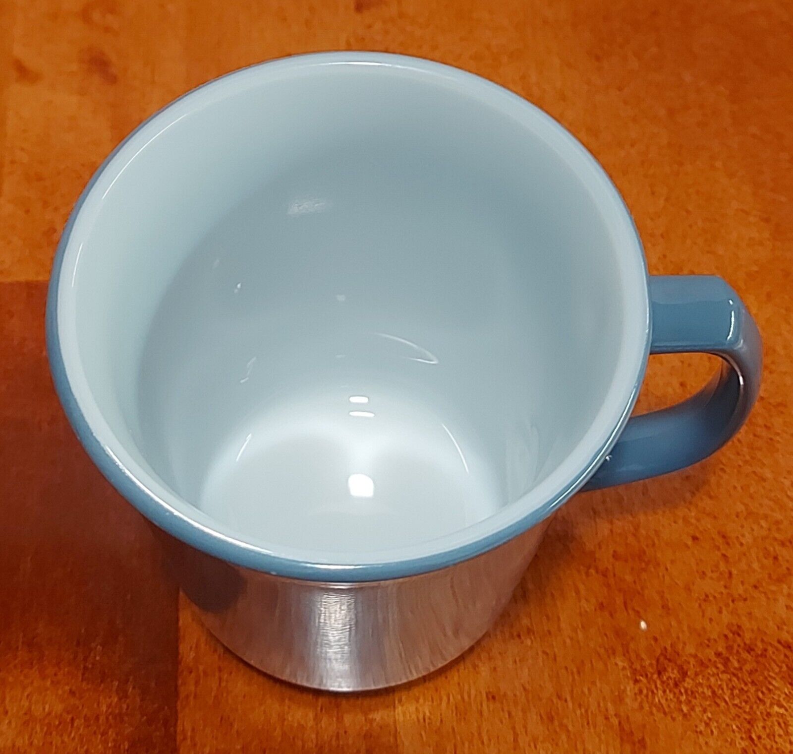 Pyrex Slate Blue 8oz D-Handled Coffee Mugs VTG 1970s Milk Glass Cups Set of 4