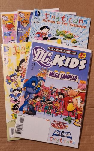 Tiny Titans Comics Mixed Lot Plus DC Kids Mega Sampler Lot Of 5 Comics