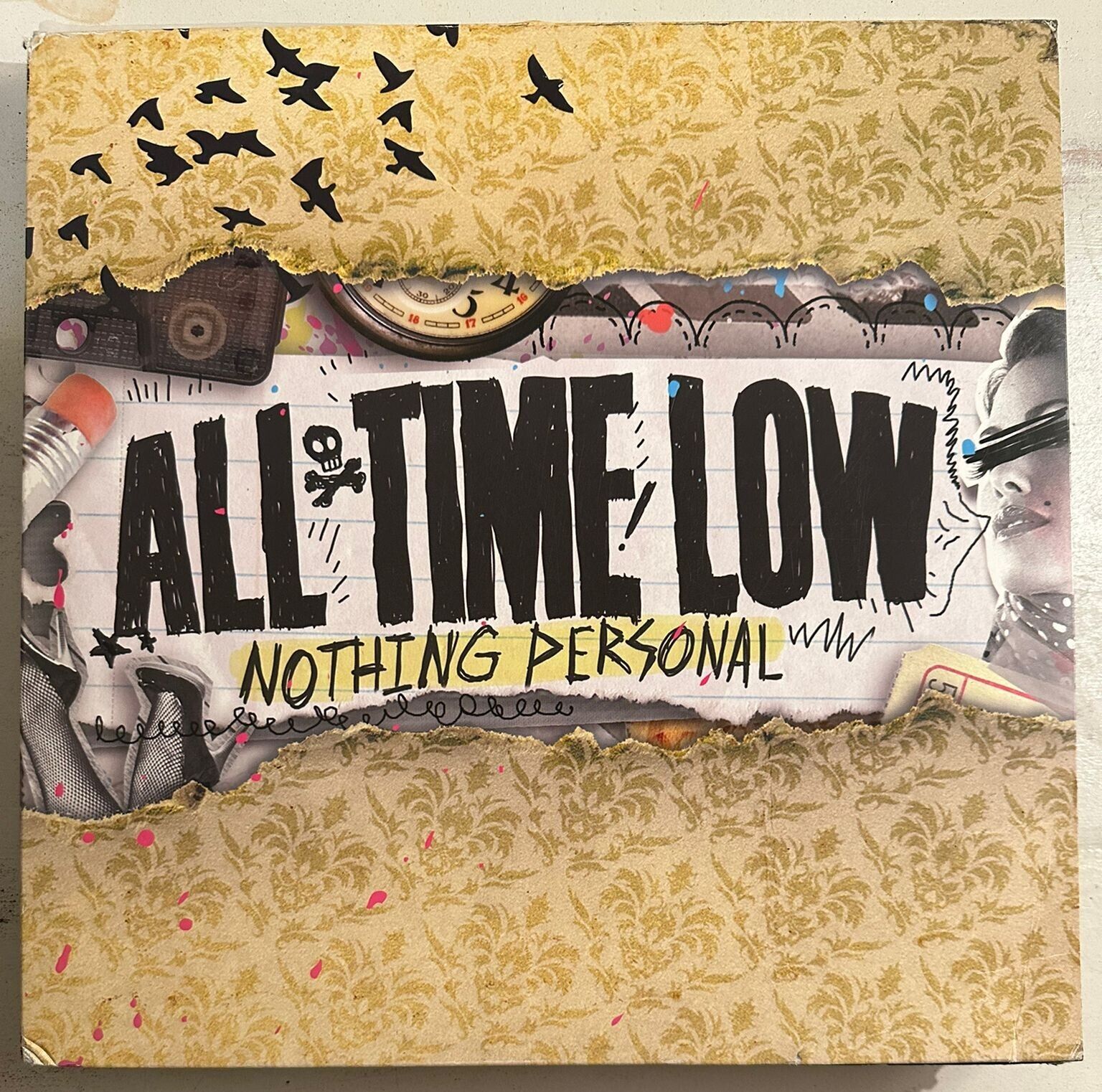 ALL TIME LOW  NOTHING PERSONAL - VINYL LP WHITE W/RED SPLATTER - VG+ - A4